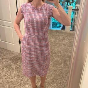 J Crew Resume fringe Midi Tweed dress size 6